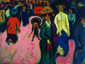 Rue, Dresde - Ernst Ludwig Kirchner