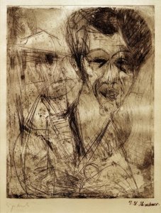 Autoportrait (dessinant)