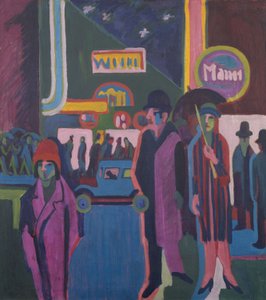 Scène de rue la nuit