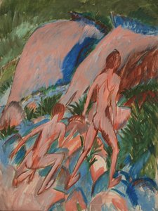 Deux figures nues dans un paysage, 1913