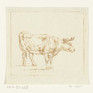 Taureau debout, vers la droite - Ernst Willem Jan Bagelaar