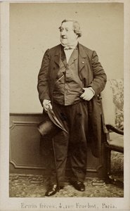 Portrait du compositeur Gioachino Antonio Rossini 1792-1868, début des années 1860