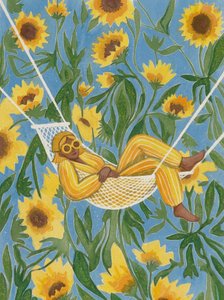 Se détendre au milieu des tournesols