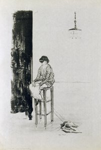 Une dame et son tricot