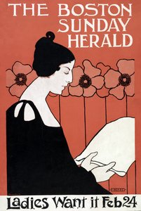 The Boston Sunday Herald - Ladies Want It, 24 février, pub. c. 1900