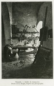 Atelier de charpentier à Nazareth (illustration de l