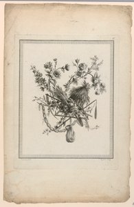 Trophée avec des outils de récolte, Planche 6 de "Suite de différents Attributs, Trophées, et Groupes de Fleurs," Suite II - Etienne Claude Voysard