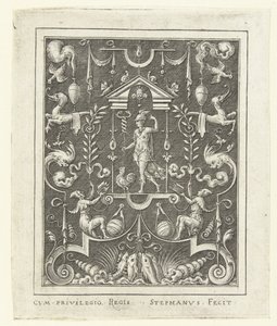 Mercure (Vlakdecoraties met godenfiguren in een omlijsting van grotesken) - Etienne Delaune