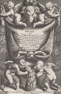 Frontispice de la Collection de Portraits, 1714-41 - Etienne Desrochers