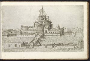 Château Saint-Ange et le pont des Anges à Rome - Etienne Duperac