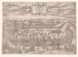 Fête papale au Testaccio à Rome en 1534 - Etienne Duperac
