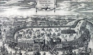 Dupérac Fête du Testaccio 1554 - Etienne Duperac