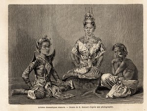 Artistes dramatiques siamois, dessin d