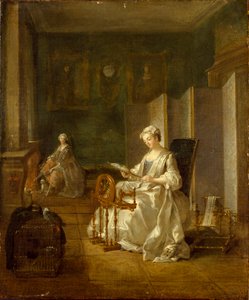 Intérieur avec deux Femmes, fin des années 1730-début des années 1740