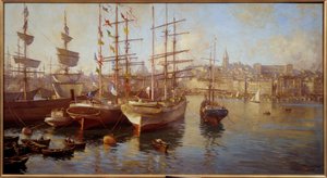 Orange balacelles (Vue du port de Marseille)
