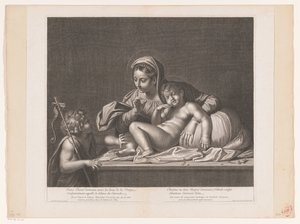 Marie avec le Christ endormi demandant à Jean-Baptiste de se taire - Etienne Picart