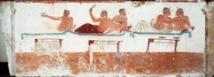 Art étrusque : scène de banquet