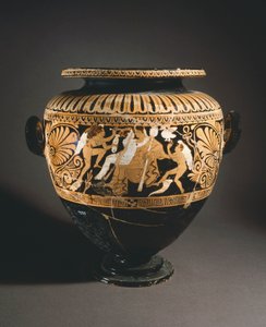 Stamnos (vase de stockage de liquide). Céramique à figures rouges de Porano (Ombrie). Civilisation étrusque, IVe siècle av. J.-C. - Etruscan