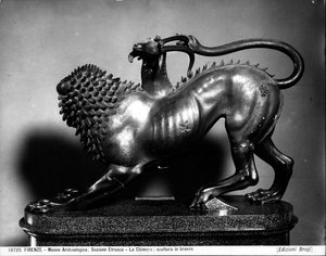 La Chimère blessée de Bellérophon (bronze) - Etruscan Etruscan