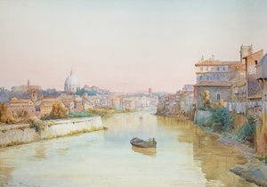 Vue du Tevere depuis le Ponte Sisto