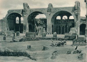 Basilique de Maxence et Constantin dans le Forum Romanum, Rome, Italie, 1927