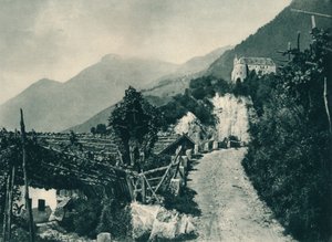 Paysage avec le château de Tyrol, Merano, Tyrol du Sud, Italie, 1927