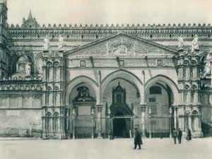 Entrée principale de la cathédrale, Palerme, Sicile, Italie, 1927