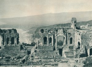 Scène et loge du Théâtre grec, Taormina, Sicile, Italie, 1927