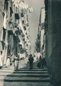 Rue en banlieue, Naples, Italie, 1927