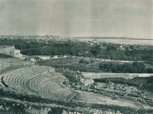 Vue de la ville depuis le théâtre grec, Syracuse, Sicile, Italie, 1927