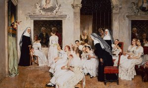 Scène de couvent à Venise - Eugen von Blaas