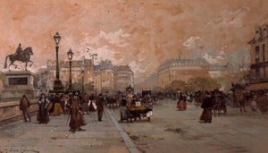 Une scène de rue parisienne