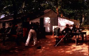 Soldats du sixième régiment au repos