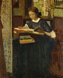 Jeune fille écrivant