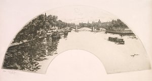 Éventail, La Seine vue du Pont Royal