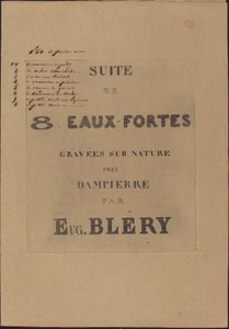 8 eaux-fortes gravées sur nature