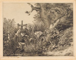 Bourrache et ronces à une écluse - Eugene Bléry