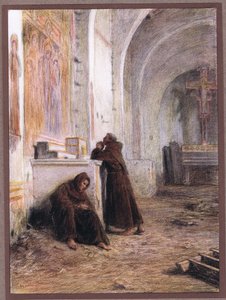 Frère Giles et son compagnon évanouis de faim dans une église abandonnée