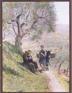 Saint François apprivoise les colombes sauvages