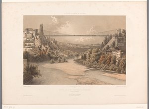 Vue du grand pont suspendu à Fribourg