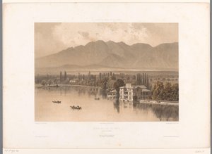Vue des rives du lac de Thoune (série: La Suisse, la Savoie et le Tyrol)