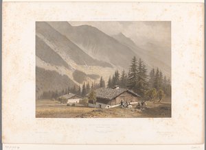Vue de la maison de Jacques Balmat à Chamonix