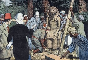 Découverte sur la statue de Sésostris III en 1862 - Eugene Damblans