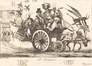 Le Déménagement de la Censure, c. 1821 - Eugene Delacroix, Charles Etienne Pierre Motte