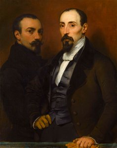 Autoportrait avec son fils Achille, 1836 - Eugene Deveria