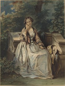 Femme assise dans une tonnelle