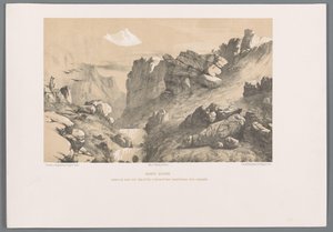 Ganjnameh sur le mont Alvand en Iran