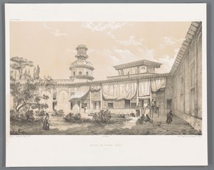Palais Char Bagh à Ispahan - Eugene Flandin