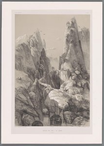Ravin de la montagne Kuh-e Pir Zan en Iran - Eugene Flandin
