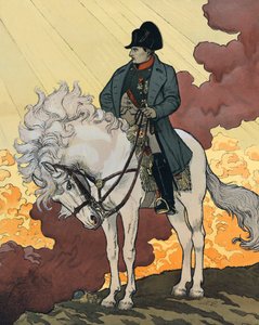 Une nouvelle vie de Napoléon I Bonaparte (1769-1821). Lithographie de 1894 par Eugène Samuel Grasset (1845-1917) publiée dans « The Century Magazine ». Collection privée.